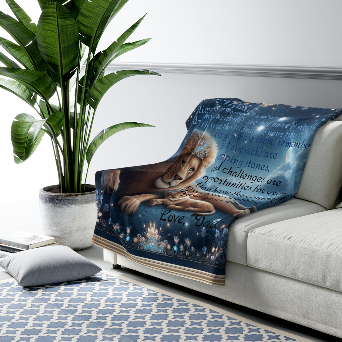 “Believe in Yourself” Sherpa Fleece Blanket - OLM Store