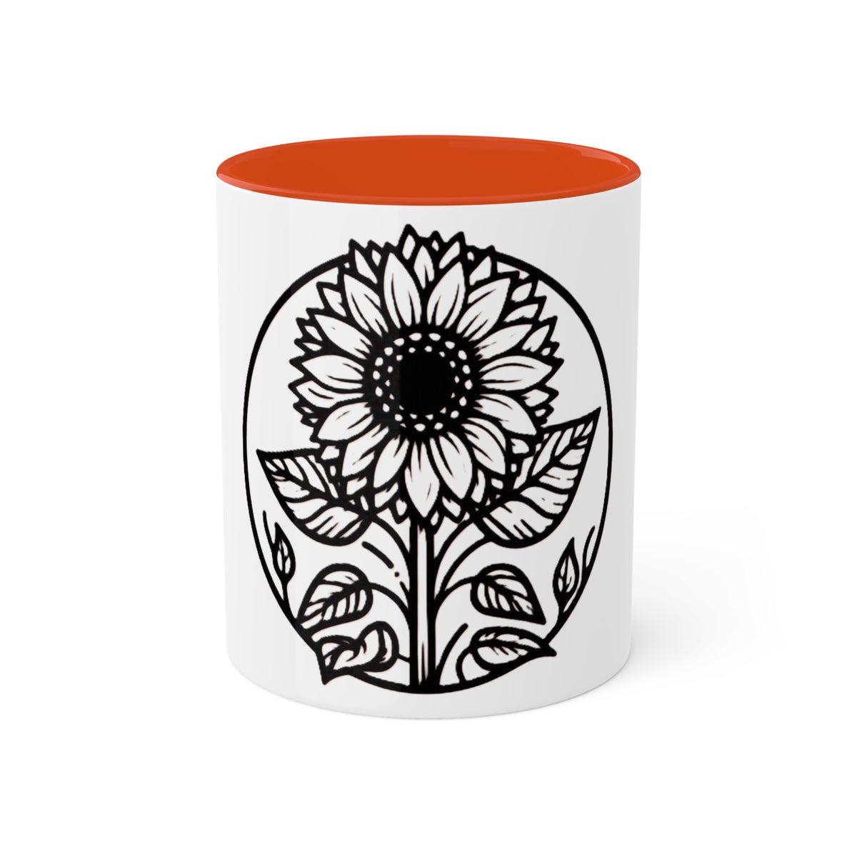 Brighten Your Mornings with Our White Sunflower Coffee Mug