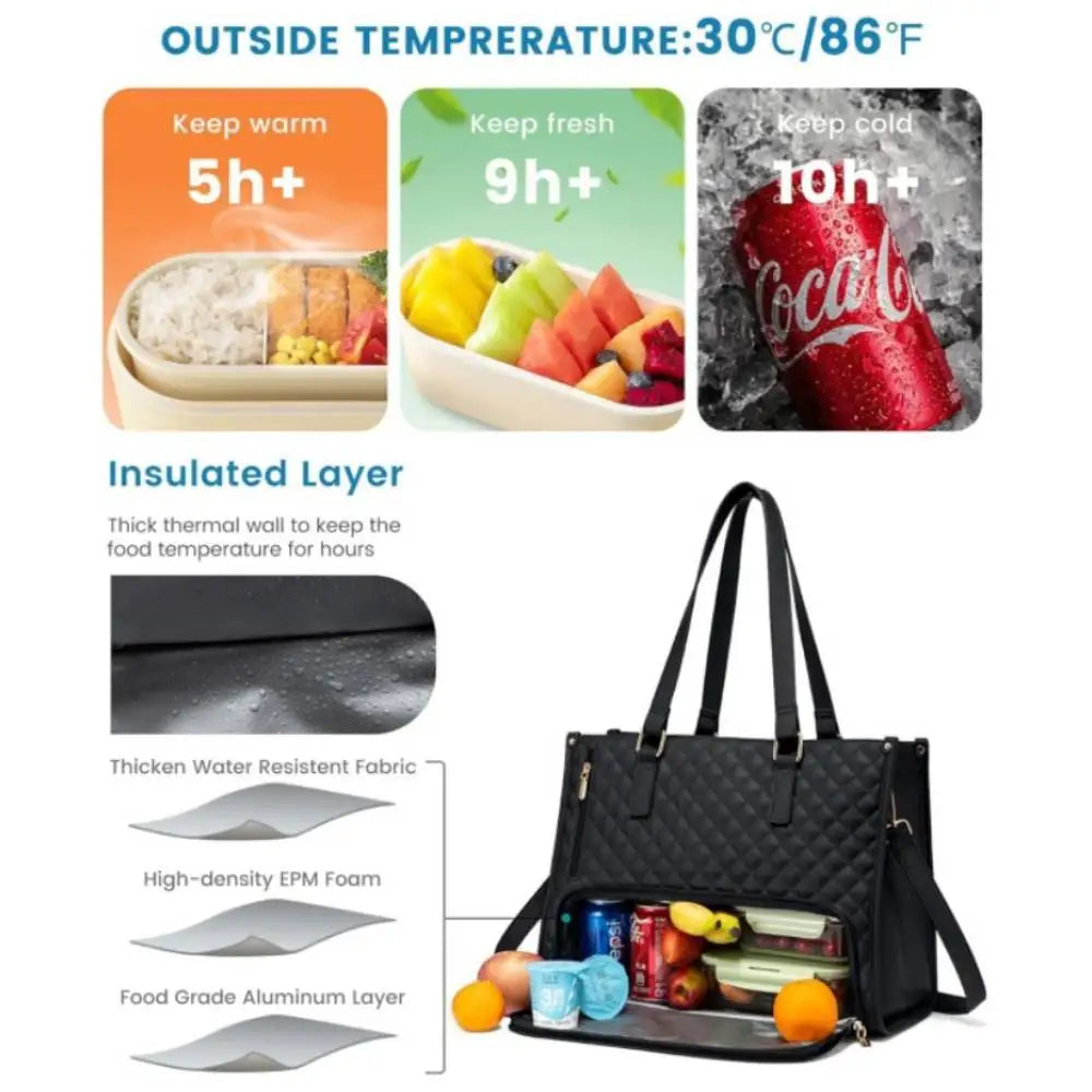 Stylish Women's Insulated Lunch Bag - Perfect for Work, School, and Daily Commutes