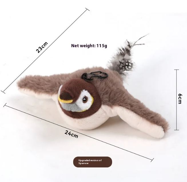 Interactive Cat Toy: Lifelike Flapping Bird for Endless Fun