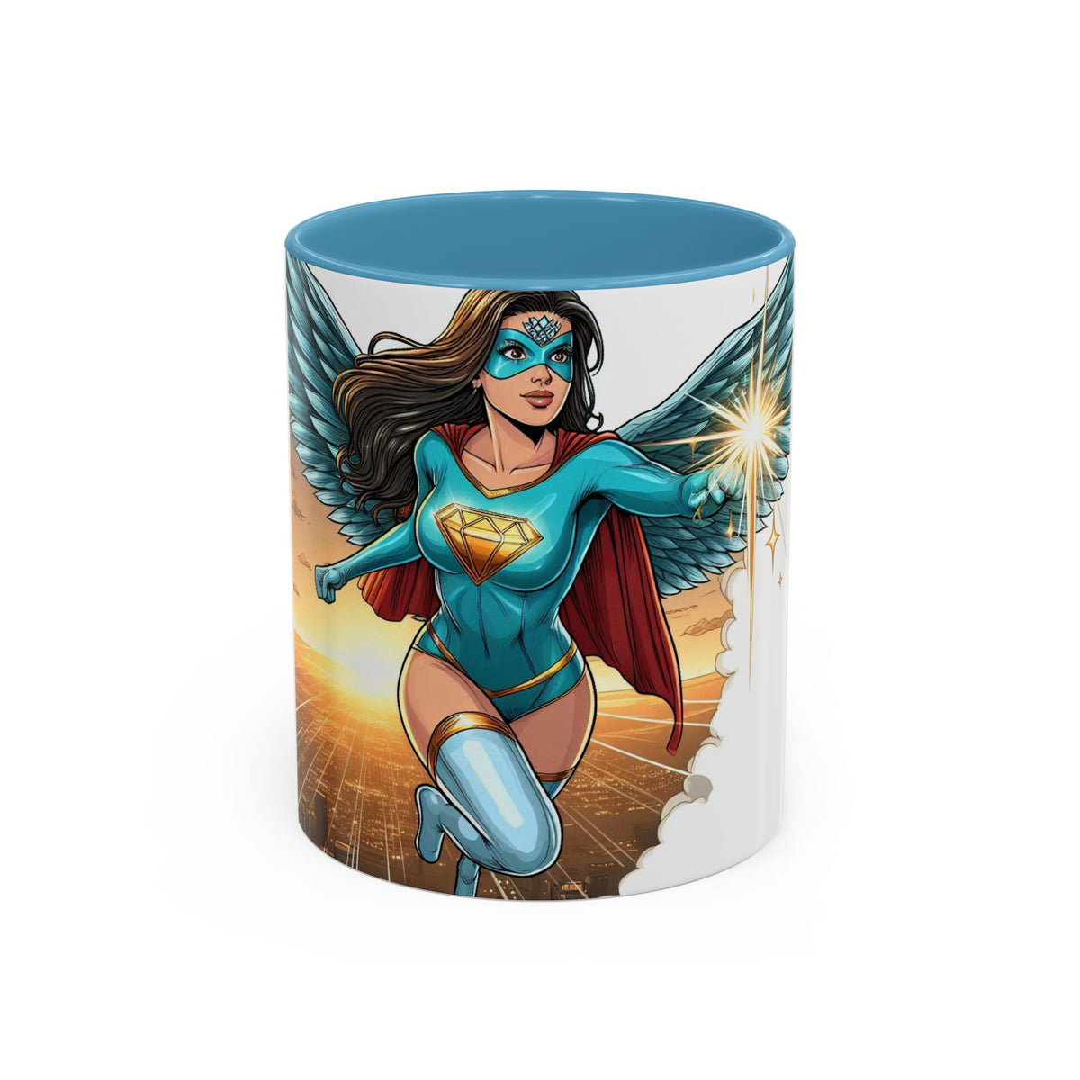 Empower Your Morning with the Aquila Diamond Superhero Mug