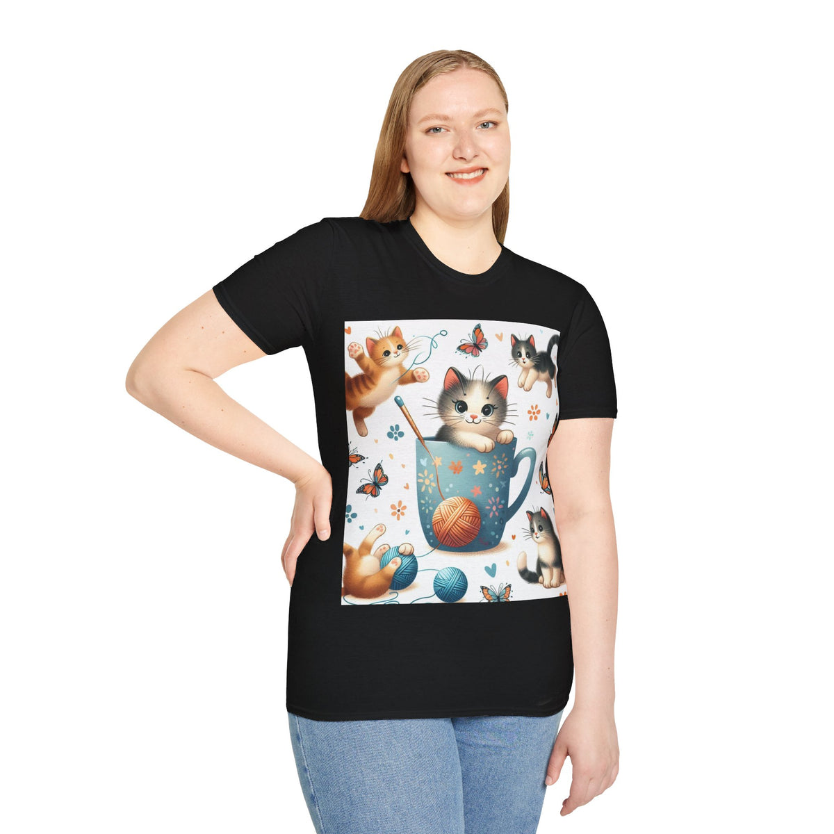 Purr-fect Comfort for Cat Lovers: Unisex Soft-Style T-Shirt - OLM Store