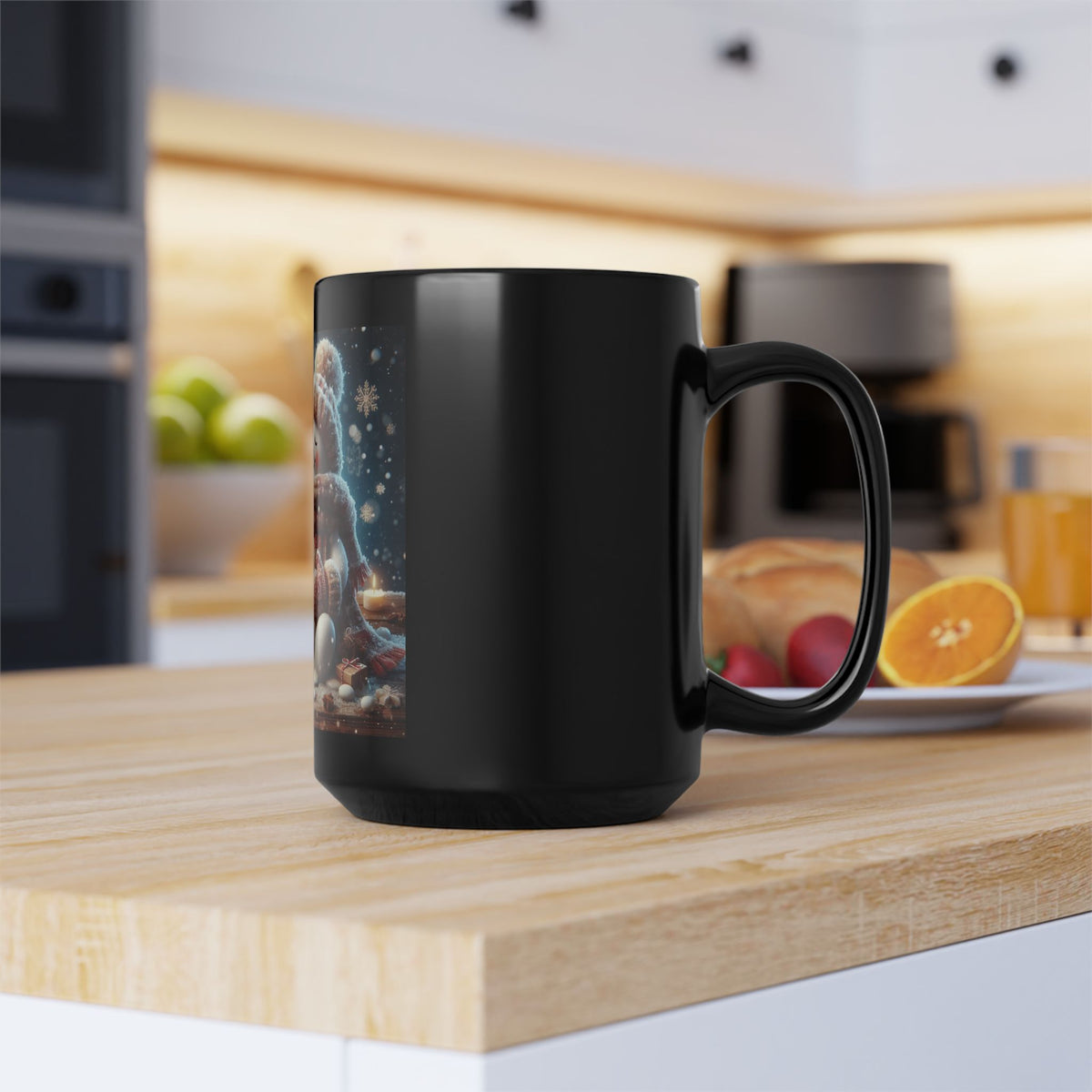 Snowman Black Mug - Embrace Winter with Every Sip