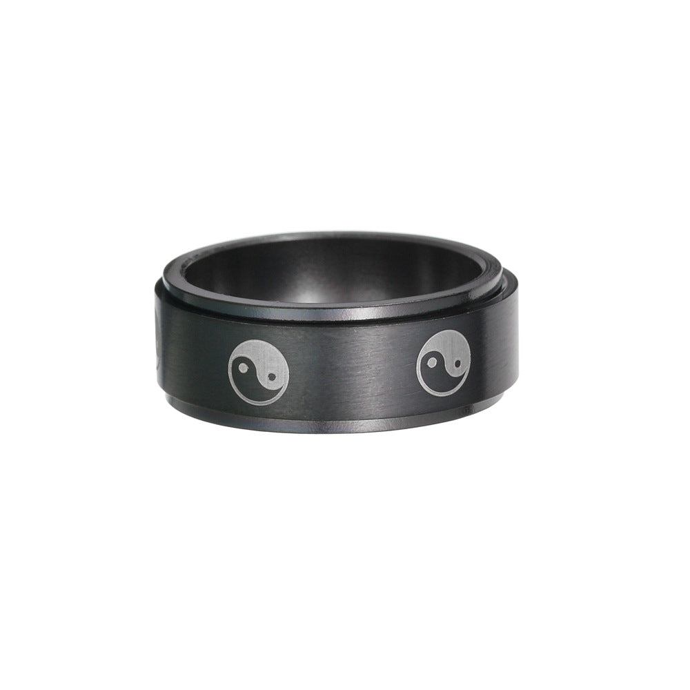 Unisex Stainless Steel Spinner Ring