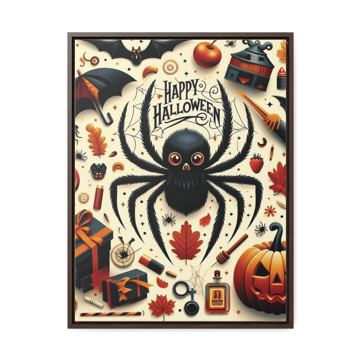Halloween Canvas Wall Art - Vertical Gallery Wrap for Spooky Decor