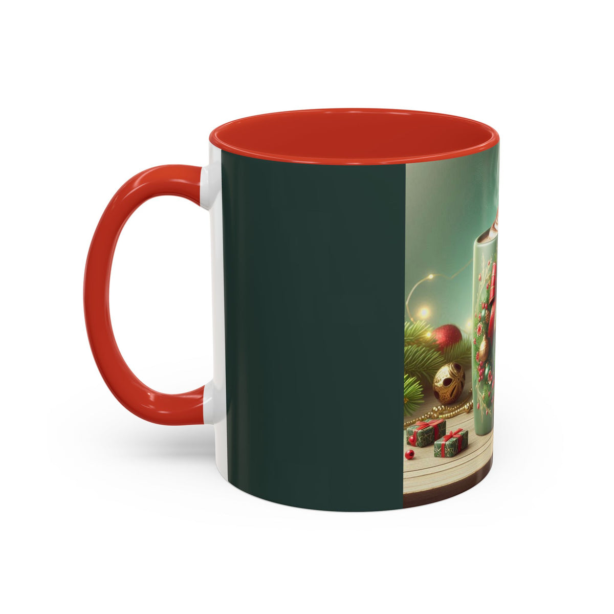Cozy Christmas Wreath Hot Cocoa Mug - Perfect for Festive Sipping!