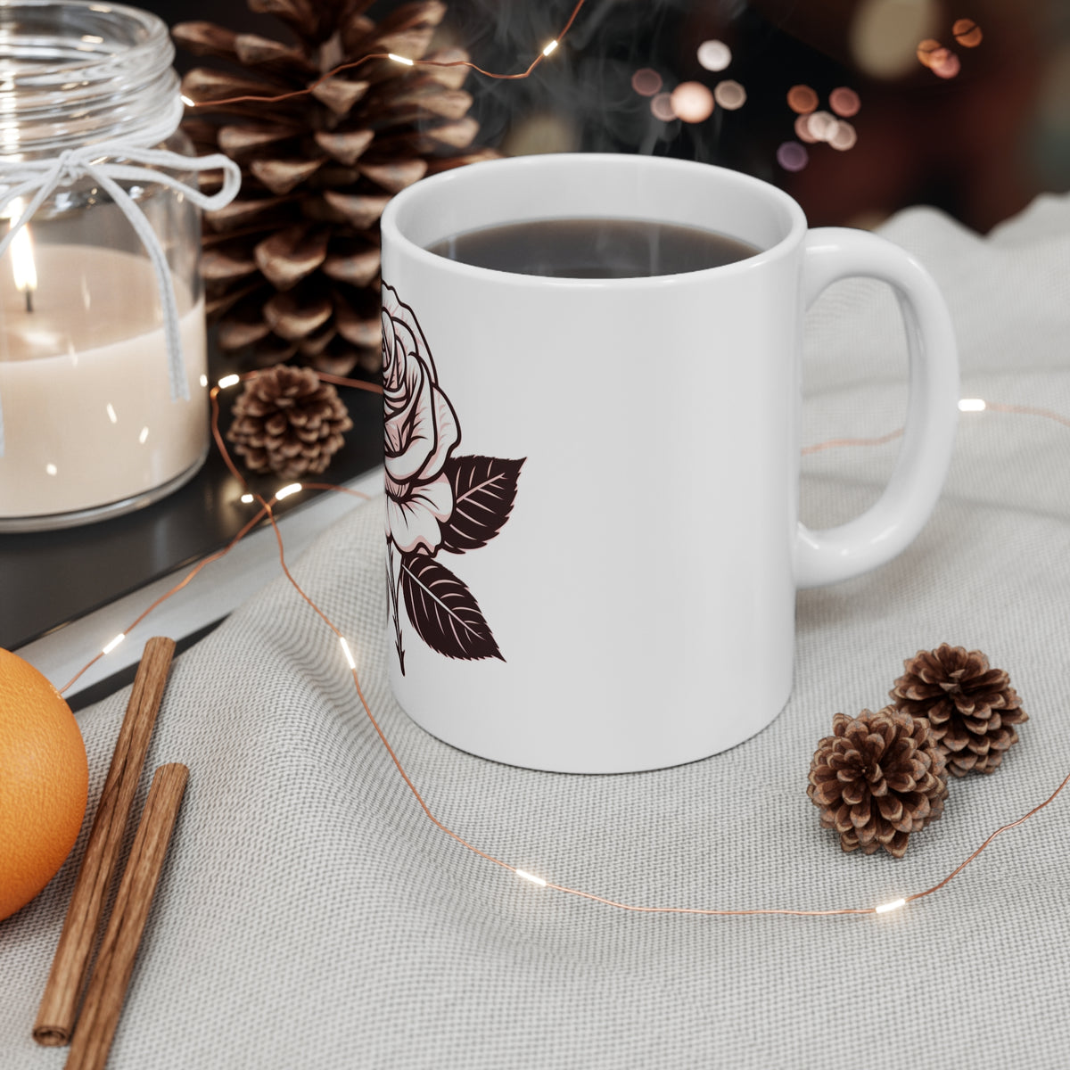 Discover Daily Joy with Our Elegant Pink Rose Mug