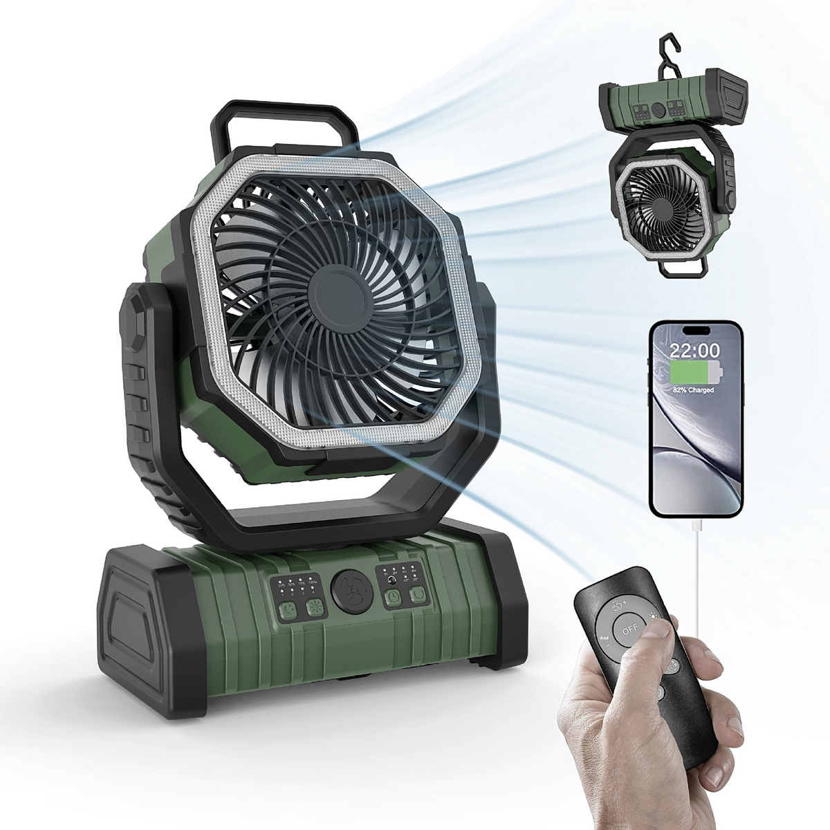 Outdoor Portable Power Bank Fan – Stay Cool & Connected Anywhere