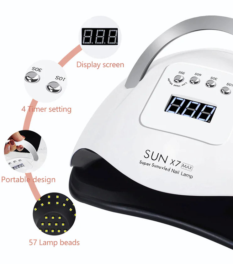 Achieve Salon-Quality Nails with the 220W Nail Dryer LED Lamp