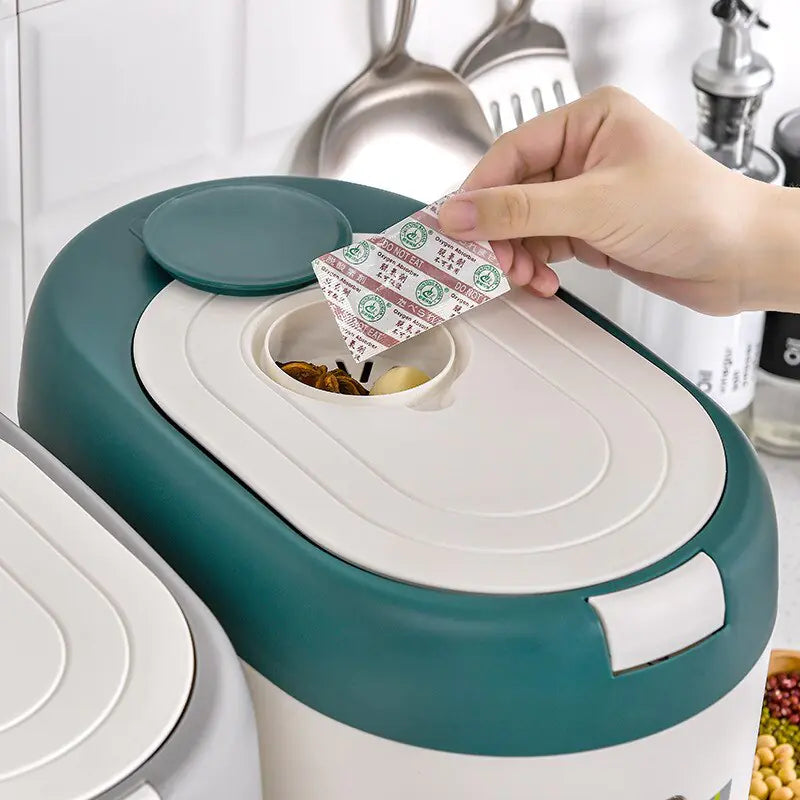 Automatic Kitchen Rice Bin for Easy Pantry Organization