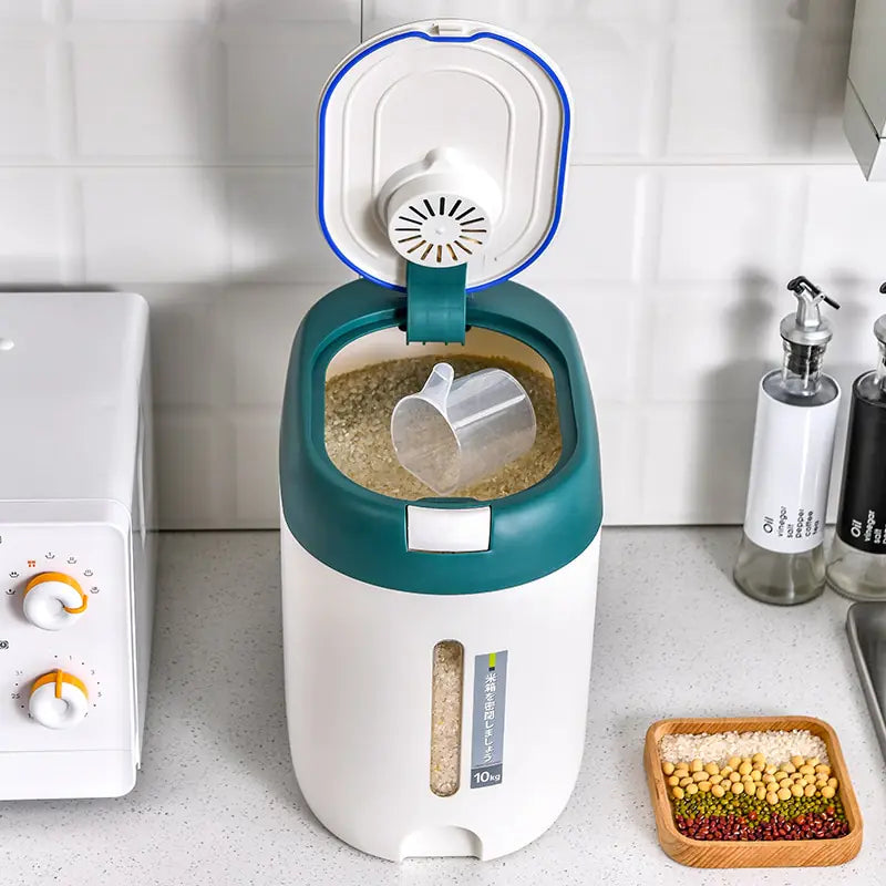 Automatic Kitchen Rice Bin for Easy Pantry Organization