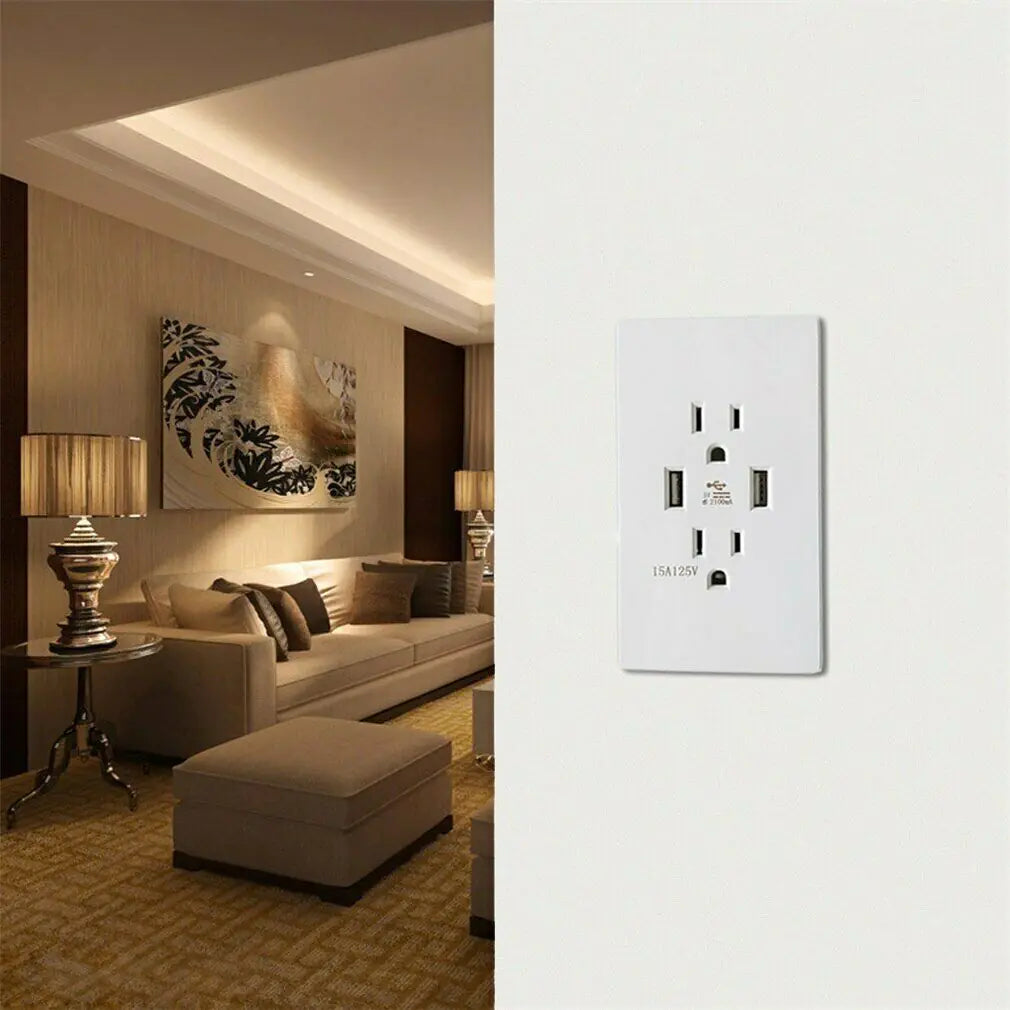 Dual USB Wall Outlet Charger - Upgrade Your Charging Experience