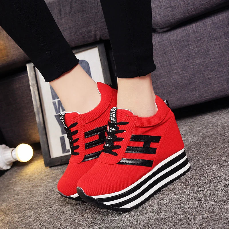 Spring’s Chic Hidden Wedge Sneakers - OLM Store