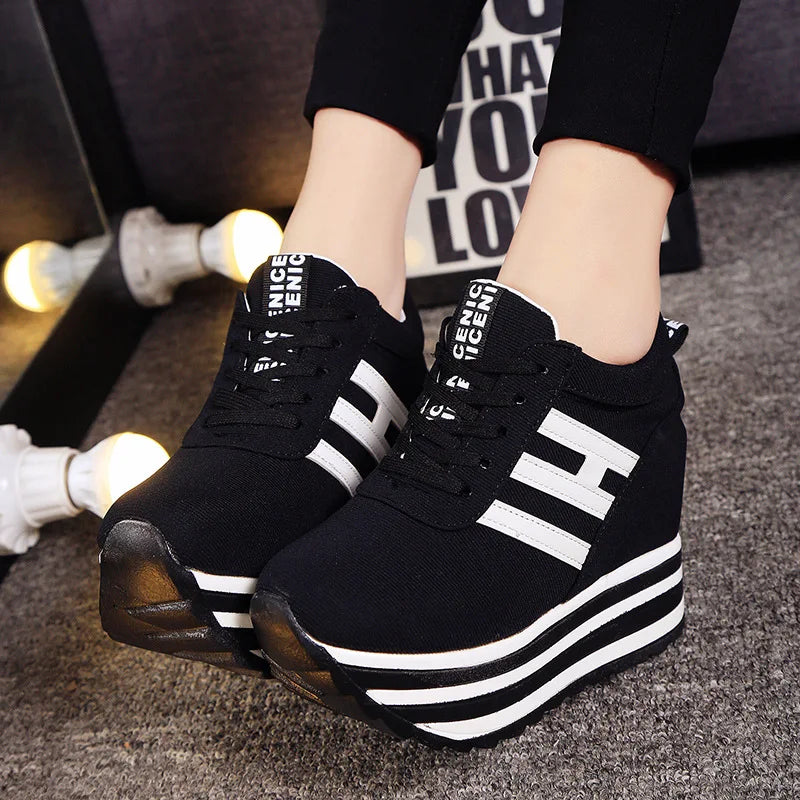 Spring’s Chic Hidden Wedge Sneakers - OLM Store
