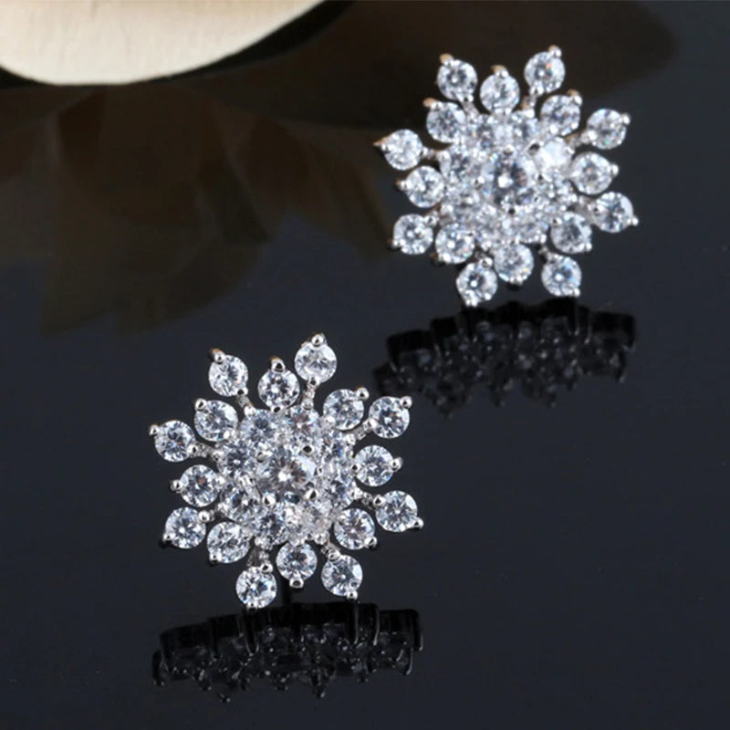 Snowflake Flower Earrings - OLM Store