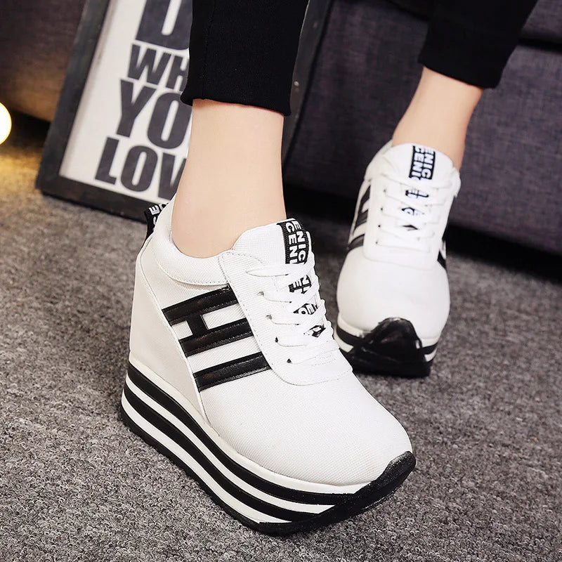 Spring’s Chic Hidden Wedge Sneakers - OLM Store