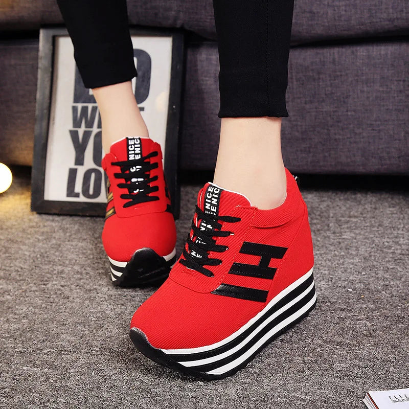 Spring’s Chic Hidden Wedge Sneakers - OLM Store