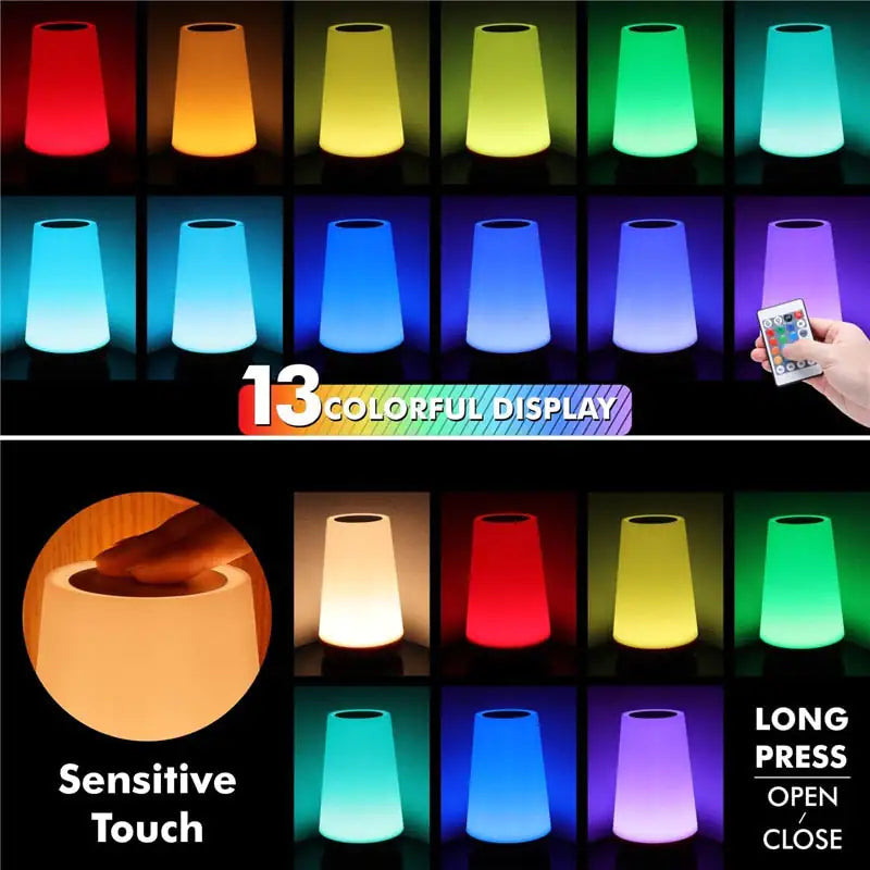 Transform Your Space with the 13 Color Changing Night Light Lamp - Portable Ambiance Assistant