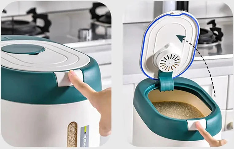 Automatic Kitchen Rice Bin for Easy Pantry Organization