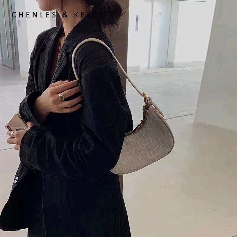 Leather Canvas Underarm Bag - OLM Store