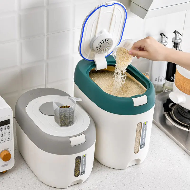 Automatic Kitchen Rice Bin for Easy Pantry Organization