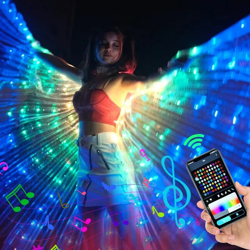 Experience the Magic of RGB LED Belly Dance Wings for Unforgettable Performances
