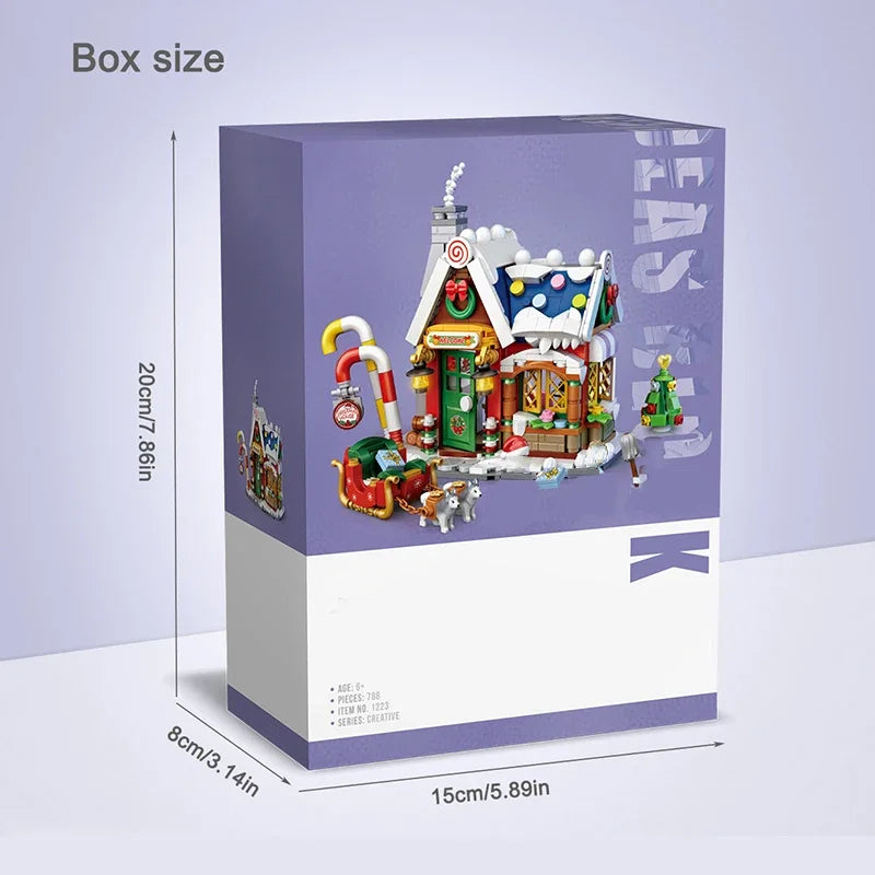 Mini Building Block Christmas House Set: Unleash Your Holiday Creativity!