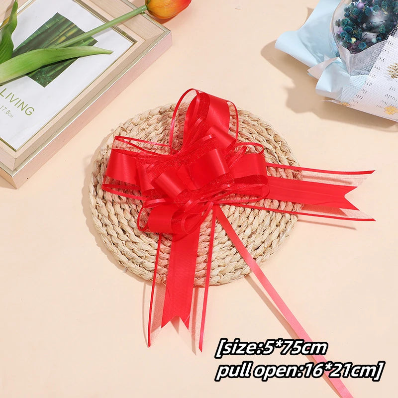 Transform Your Gifts with Large Pull Bow Ribbons – 5-50 Pieces for Beautiful Presentation