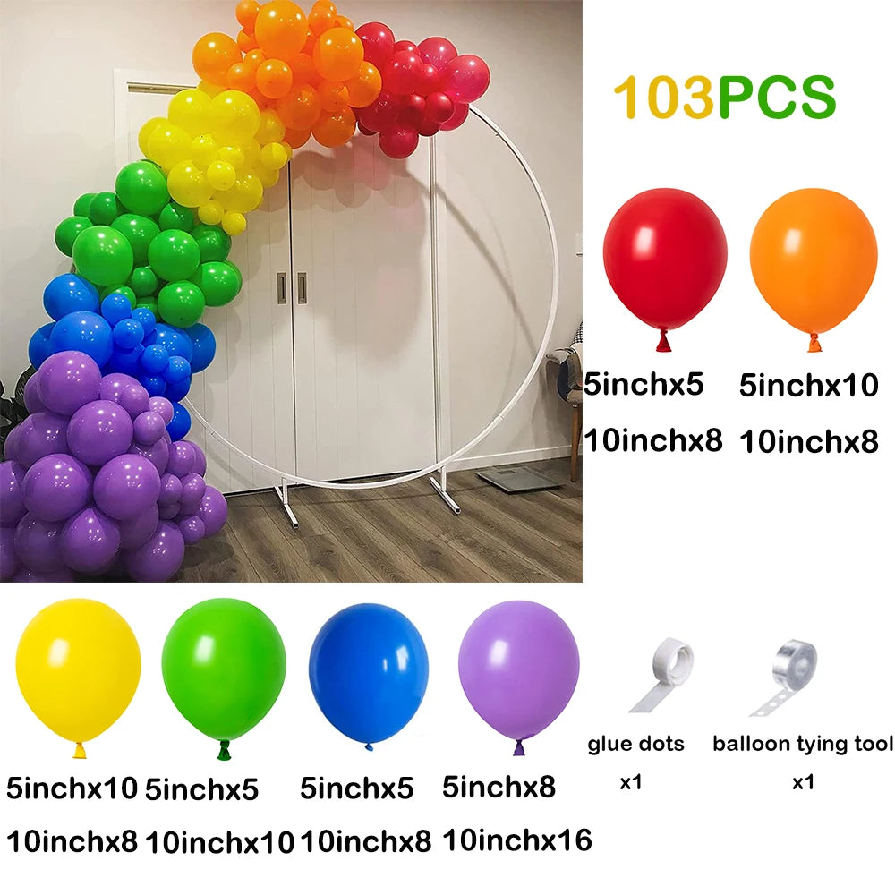 Red Green Celebration Balloons Garland Arch Kit - OLM Store