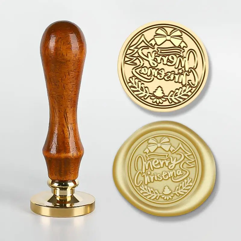 Christmas Wax Seal Stamps Head with Wooden Handle - OLM Store