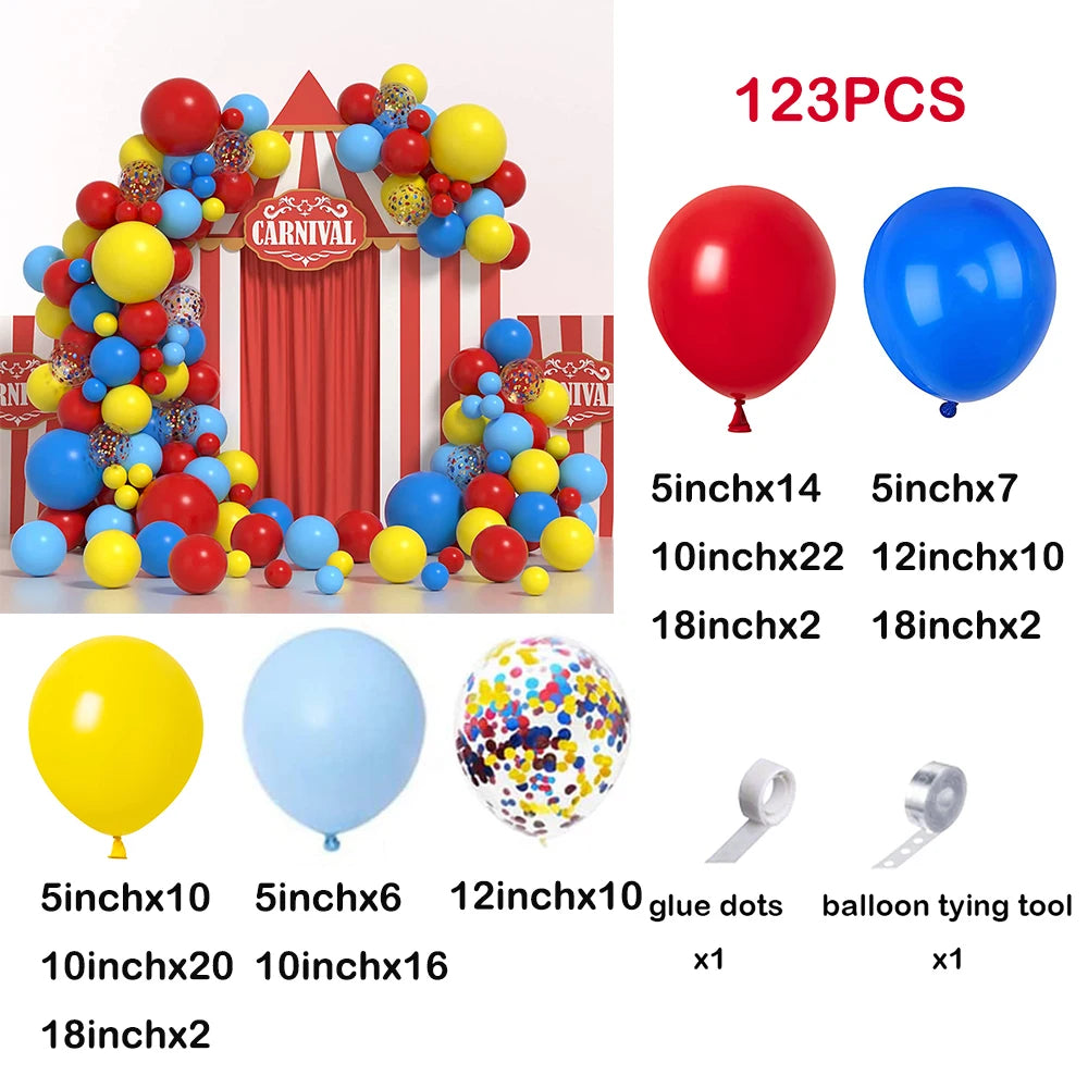 Red Green Celebration Balloons Garland Arch Kit - OLM Store