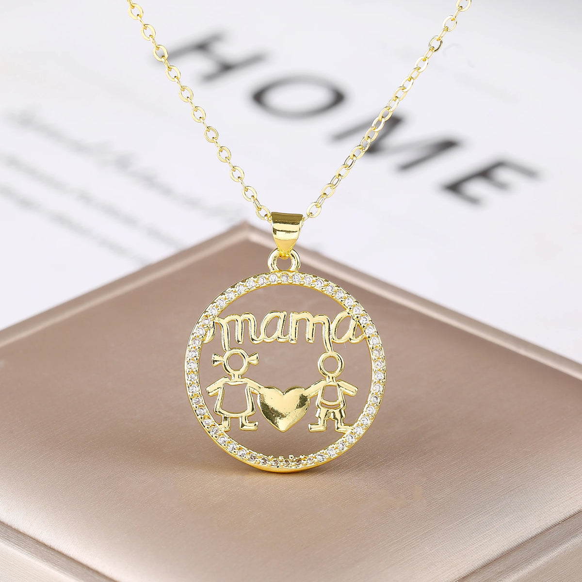 Luxury Mama and Children Necklace – Heartfelt Jewelry Gift for Moms