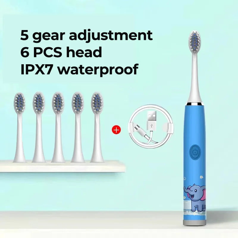 Children's Waterproof Rechargeable Sonic Toothbrush - OLM Store