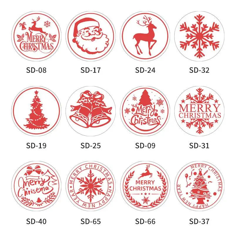 Christmas Wax Seal Stamps Head with Wooden Handle - OLM Store
