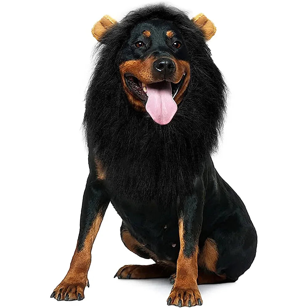 Transform Your Pup into a Wild King with Our Realistic Lion Mane Dog Costume