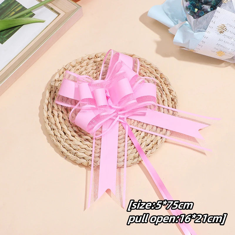 Transform Your Gifts with Large Pull Bow Ribbons – 5-50 Pieces for Beautiful Presentation
