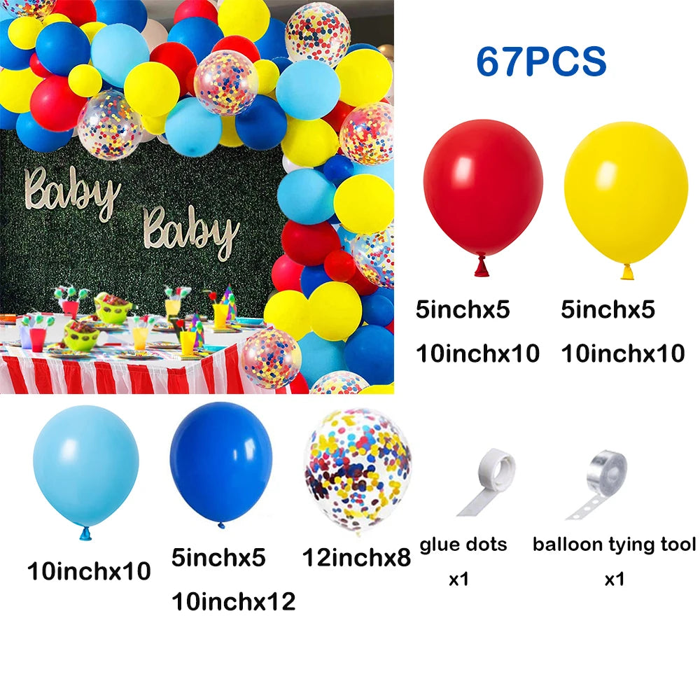 Red Green Celebration Balloons Garland Arch Kit - OLM Store