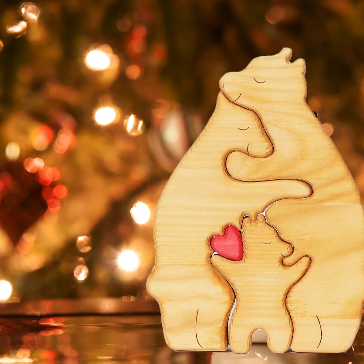 Engaging Personalized Wooden Bear Puzzle – A Heartfelt Family Keepsake