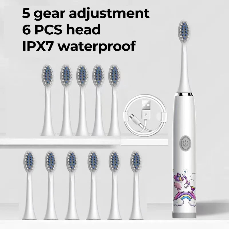 Children's Waterproof Rechargeable Sonic Toothbrush - OLM Store