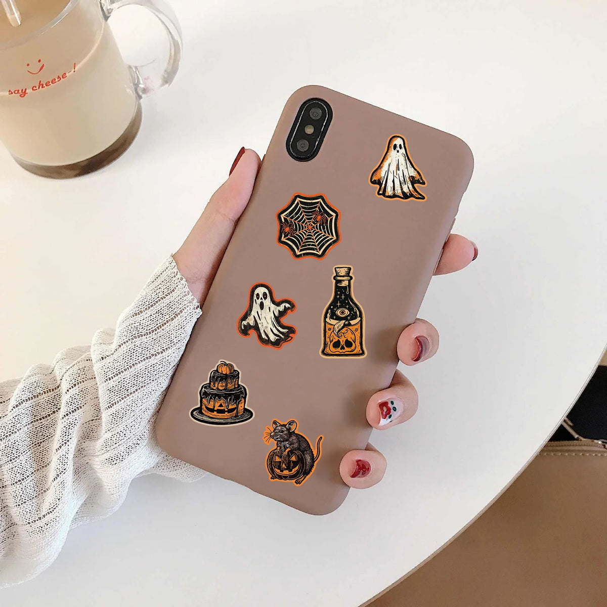 Transform Your Decor with 50/100PCS Retro Halloween Stickers – Perfect for Spooky Customization!