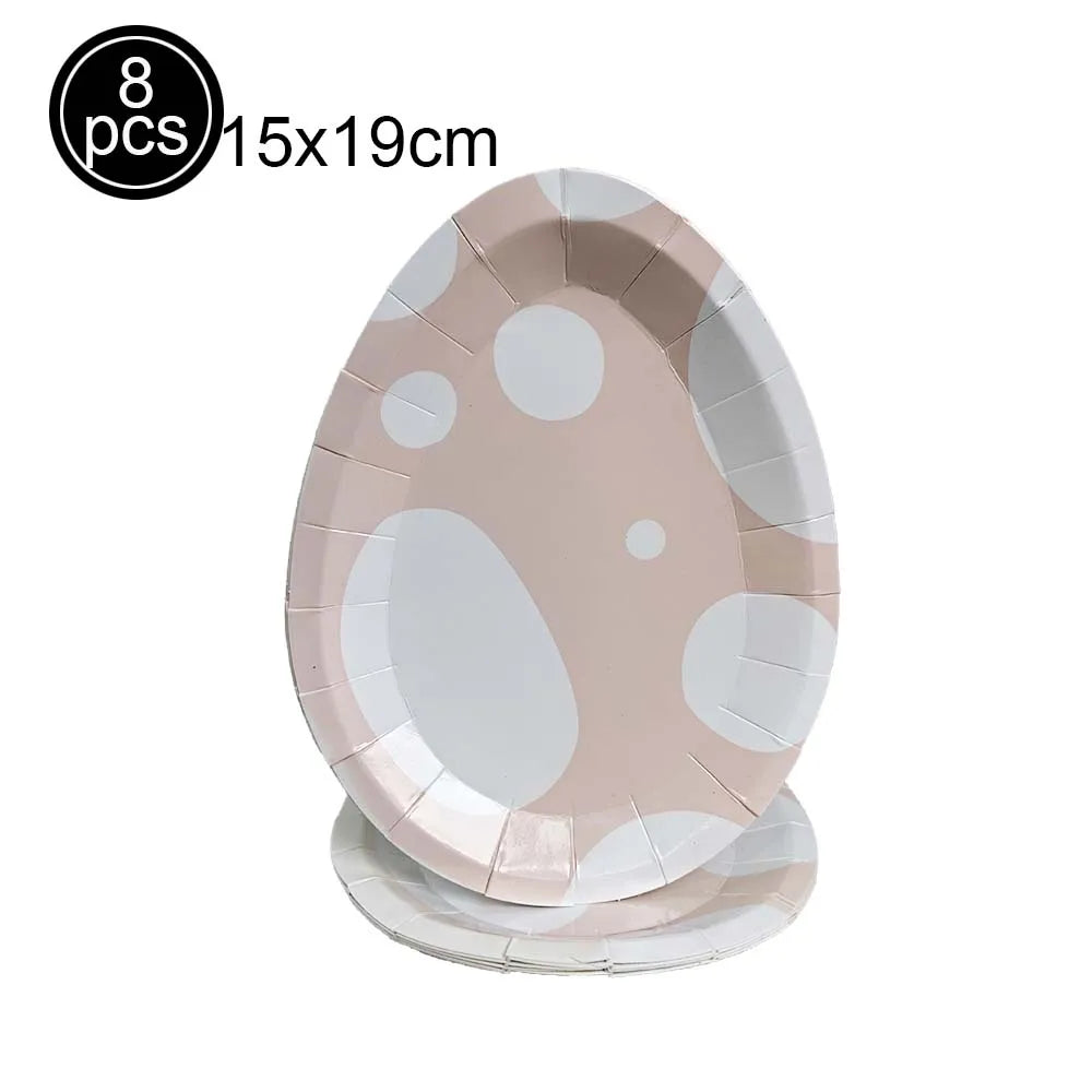 Easter Bunny Tableware Set – Adorable Disposable Plates, Cups & Napkins for Celebration Fun!