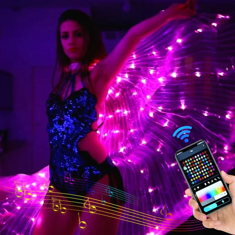 Experience the Magic of RGB LED Belly Dance Wings for Unforgettable Performances