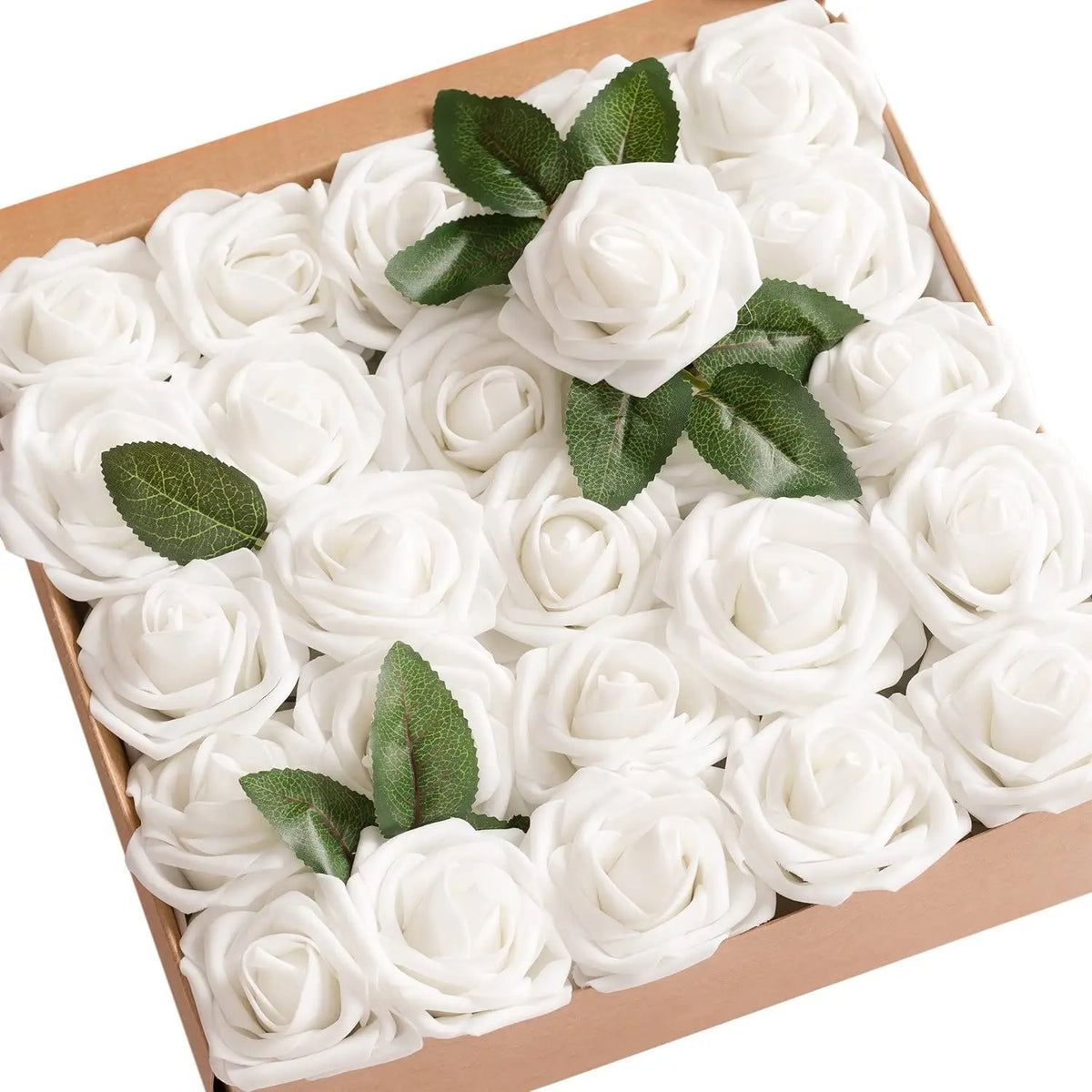 Transform Your Celebrations with Real Looking Artificial Roses - 25pcs Soft Foam Flower Heads