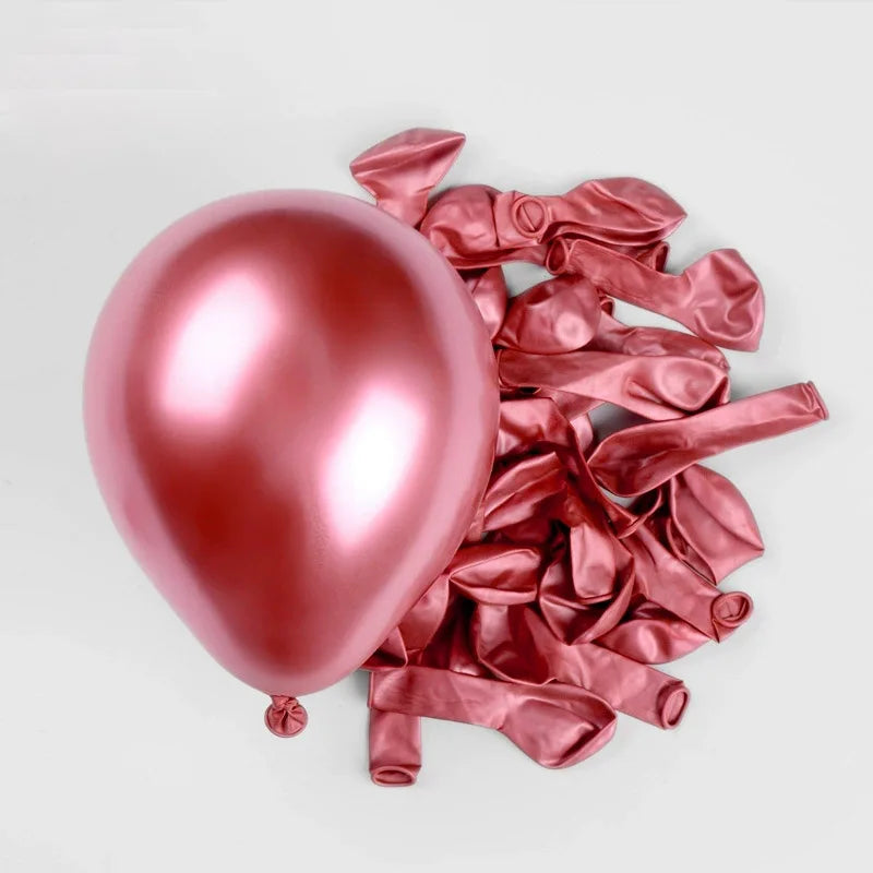 Elevate Your Celebrations with Our Metallic Chrome Balloon Set - Perfect for Weddings, Baby Showers, and Birthdays