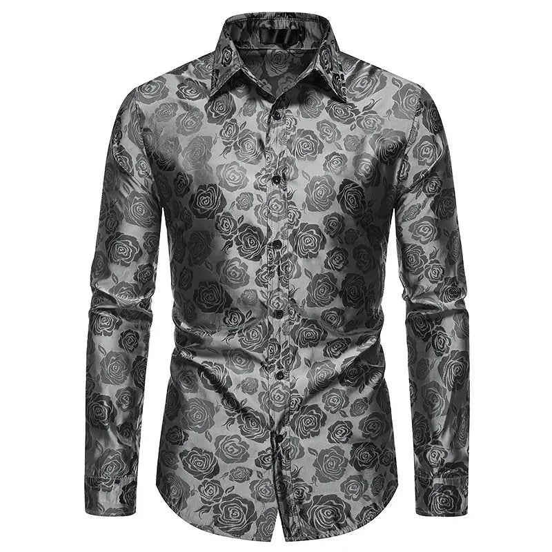 Rose Print Men’s Shirt - OLM Store