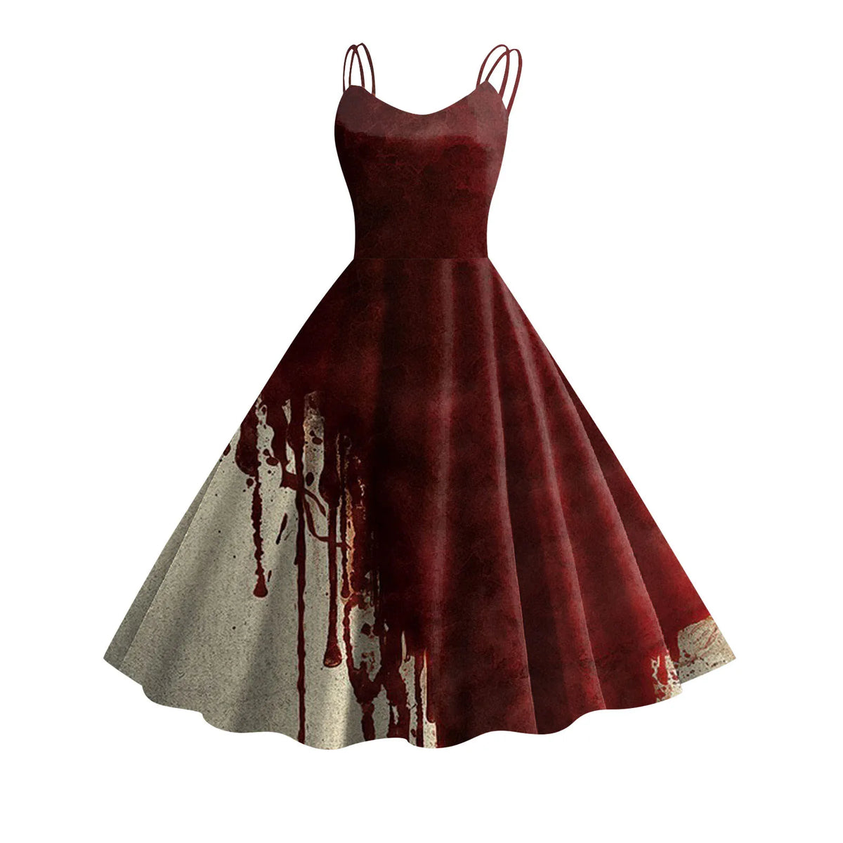 Spook-tacular Halloween Blood Dress for Women - Perfect for Masquerade and Carnival Fun!