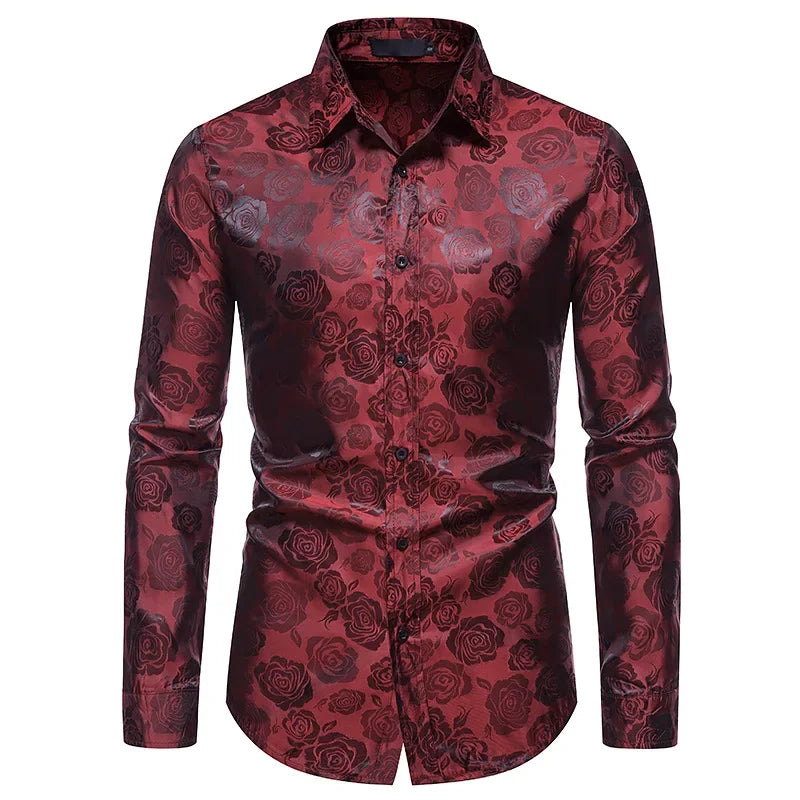 Rose Print Men’s Shirt - OLM Store