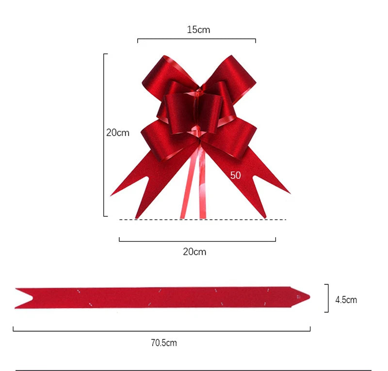 Transform Your Gifts with Large Pull Bow Ribbons – 5-50 Pieces for Beautiful Presentation