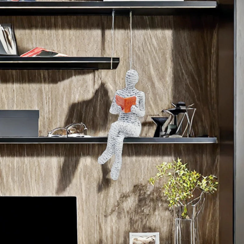 Reading Woman Thinker Statue – Elevate Your Home & Office Decor with Creative Paper Pulp Art