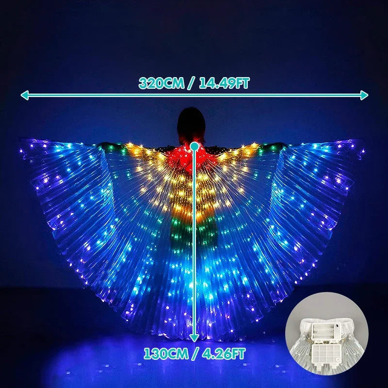 Experience the Magic of RGB LED Belly Dance Wings for Unforgettable Performances
